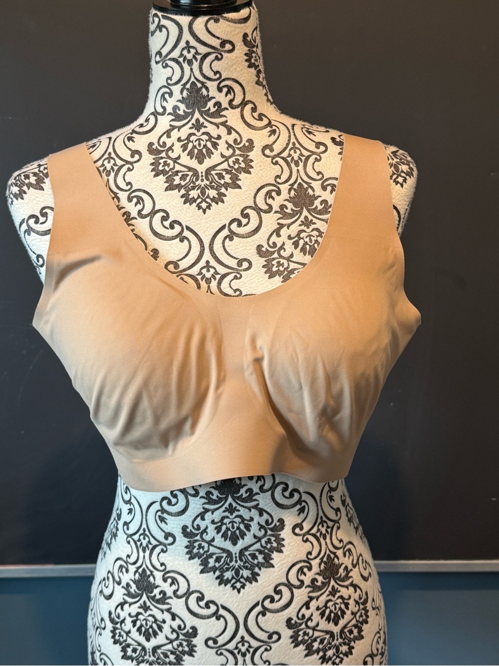 knix Seamless Nude Beige Scoop-Back Bralette